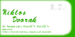 miklos dvorak business card